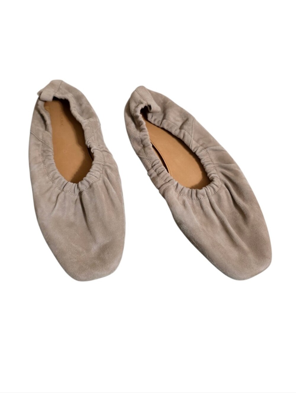 Banana Republic Ruched Suede Ballet Flat in Sandy Taupe Size 9
